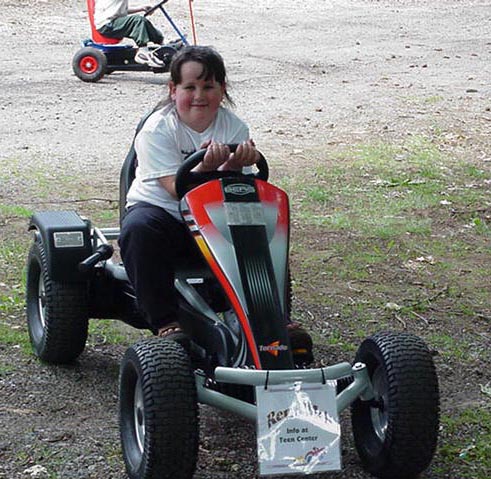 Dani on Pedal Car