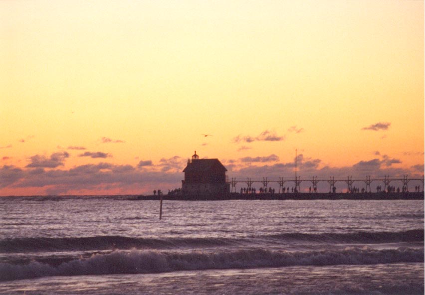 Sunset from Grand Haven State Park