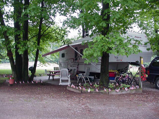 Trailer Decorated for Labor Day